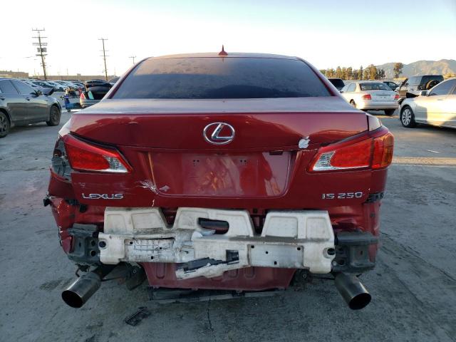 JTHBK262795093251 - 2009 LEXUS IS 250 RED photo 6