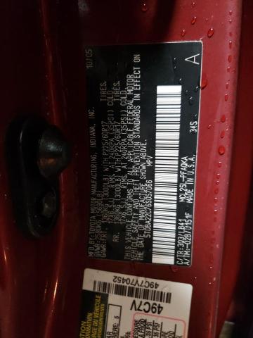 5TDBA22C76S057066 - 2006 TOYOTA SIENNA XLE RED photo 12