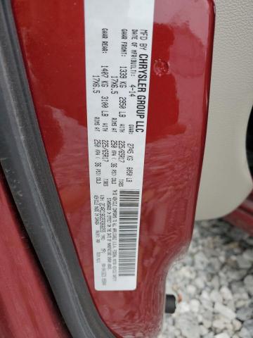 2C4RC1BG2ER368255 - 2014 CHRYSLER TOWN & COU TOURING RED photo 12