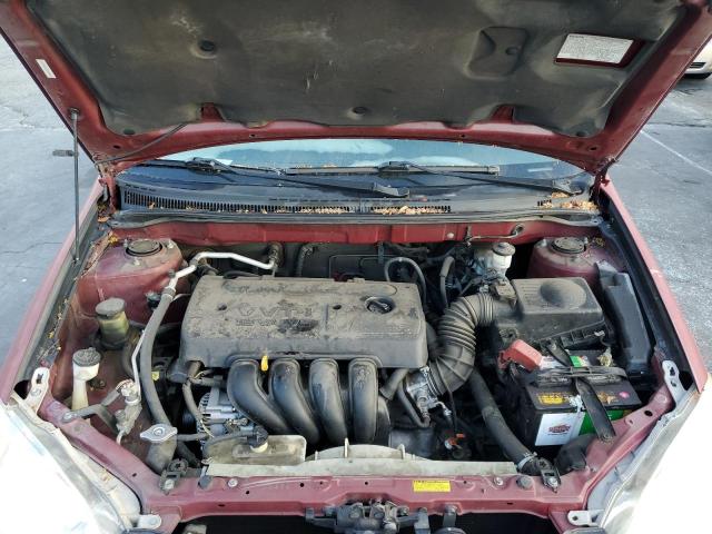 1NXBR32E56Z726653 - 2006 TOYOTA COROLLA CE მუქწითელი ფოტო 11