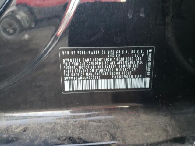 3VWW57AU4LM003617 - 2020 VOLKSWAGEN GOLF BLACK photo 12