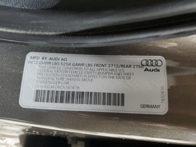 WAUGGAFC6CN167419 - 2012 AUDI A6 PREMIUM PLUS 灰色 照片 12