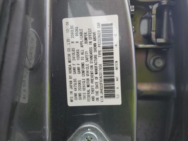 JH4CU2F63AC017656 - 2010 ACURA TSX GRAY photo 12