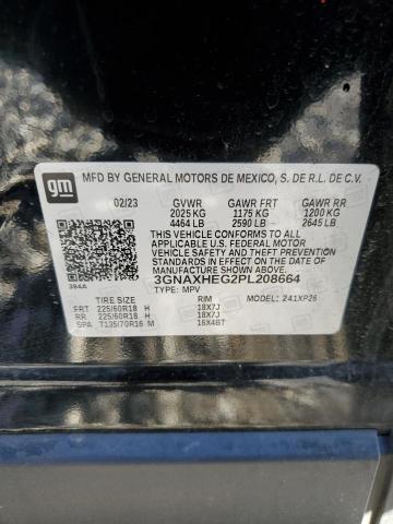 3GNAXHEG2PL208664 - 2023 CHEVROLET EQUINOX LS BLACK photo 13