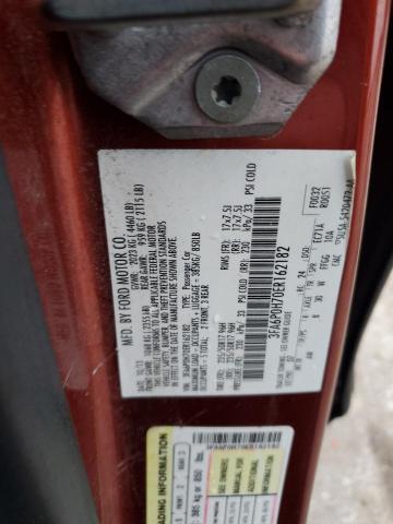 3FA6P0H70ER162182 - 2014 FORD FUSION SE RED photo 12