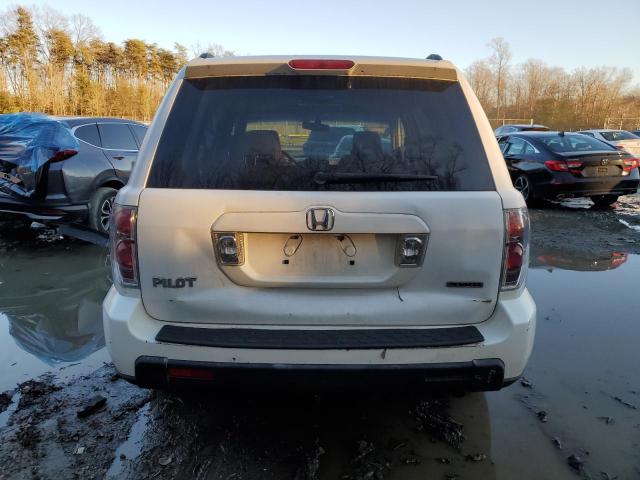 5FNYF18637B010209 - 2007 HONDA PILOT EXL WHITE photo 6