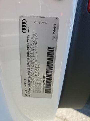 WAUR4AF59KA060101 - 2019 AUDI S5 PRESTIGE WHITE photo 12