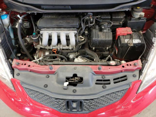 JHMGE8H59BS001653 - 2011 HONDA FIT SPORT RED photo 11