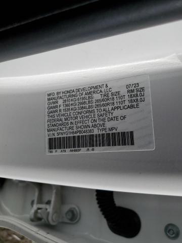 5FNYG1H64PB048383 - 2023 HONDA PILOT TRAILSPORT WHITE photo 13