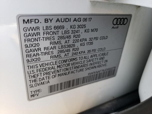 WA1VAAF79JD002279 - 2018 AUDI Q7 PRESTIGE WHITE photo 13