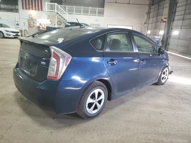 JTDKN3DU8D1631877 - 2013 TOYOTA PRIUS BLUE photo 3