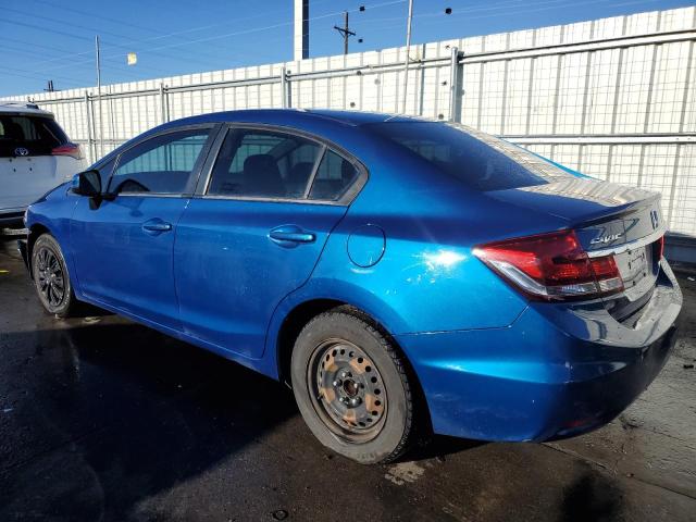 19XFB2F58DE086822 - 2013 HONDA CIVIC LX BLUE photo 2