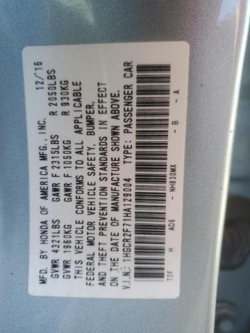 1HGCR2F71HA129004 - 2017 HONDA ACCORD EX 银色 照片 12