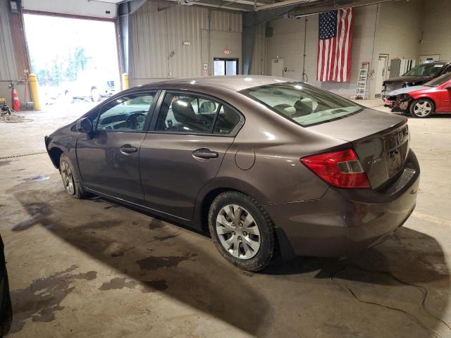 2HGFB2F5XCH539102 - 2012 HONDA CIVIC LX BROWN photo 2