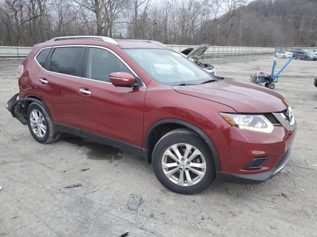 KNMAT2MV4FP574906 - 2015 NISSAN ROGUE S RED photo 4