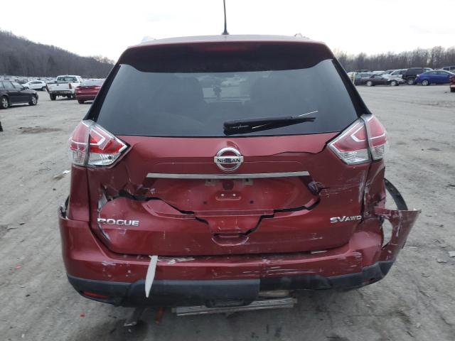 KNMAT2MV4FP574906 - 2015 NISSAN ROGUE S RED photo 6