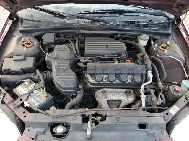 2HGES16603H611343 - 2003 HONDA CIVIC LX 勃艮第红 照片 11