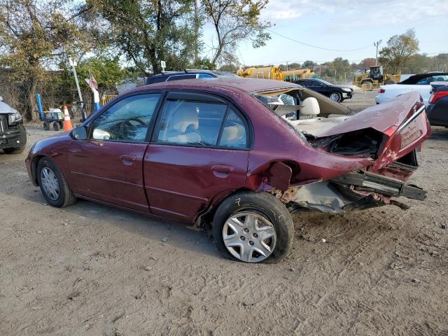 2HGES16603H611343 - 2003 HONDA CIVIC LX 勃艮第红 照片 2