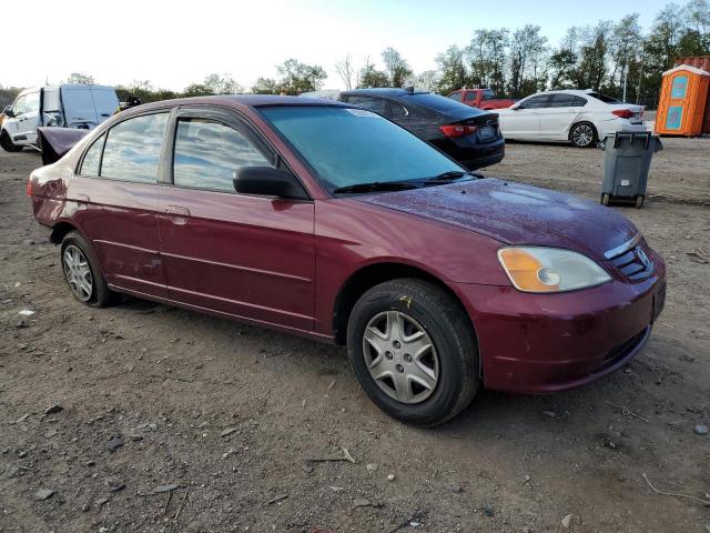 2HGES16603H611343 - 2003 HONDA CIVIC LX 勃艮第红 照片 4