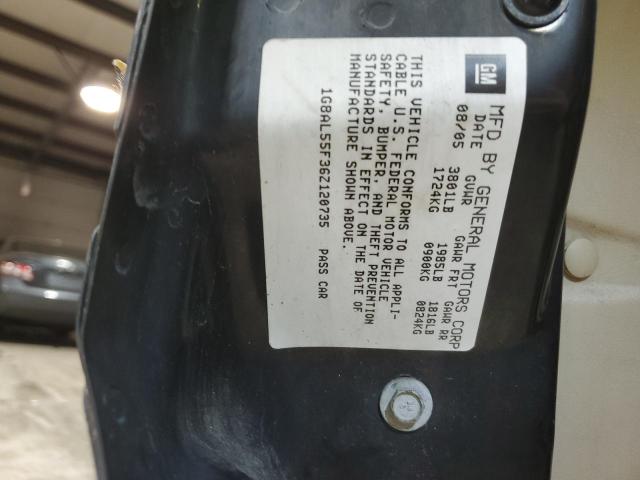 1G8AL55F36Z120735 - 2006 SATURN ION LEVEL 3 BEIGE photo 12