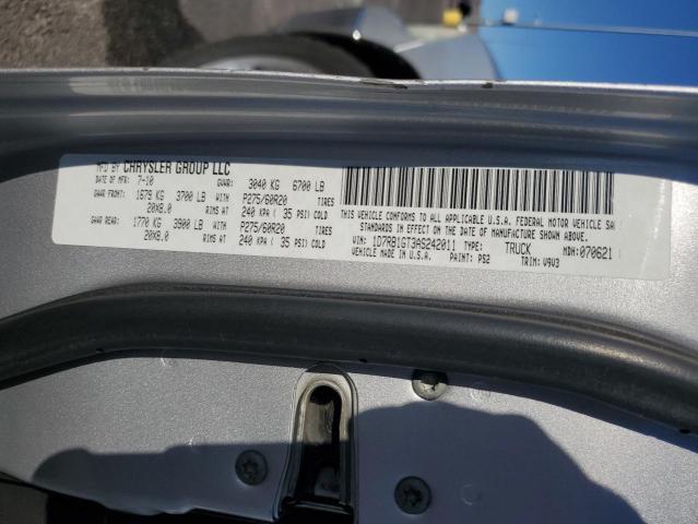 1D7RB1GT3AS242011 - 2010 DODGE RAM 1500 银色 照片 12