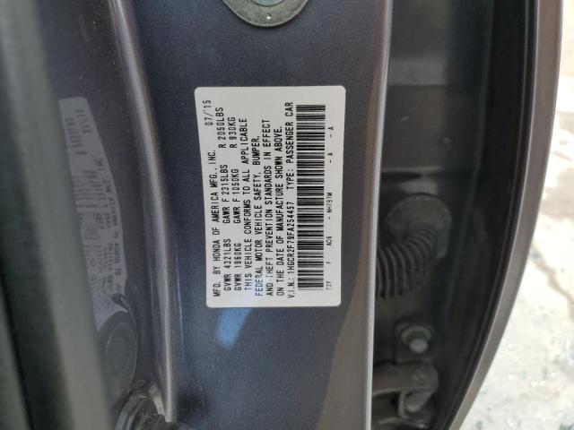 1HGCR2F79FA254457 - 2015 HONDA ACCORD EX GRAY photo 12