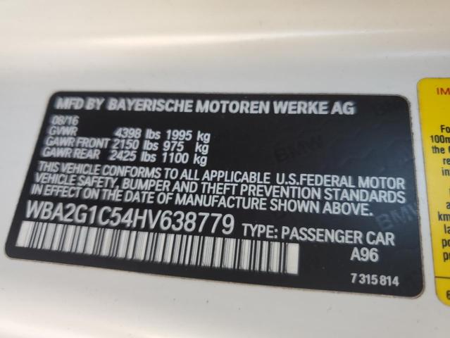 WBA2G1C54HV638779 - 2017 BMW M240I Blanc photo 12