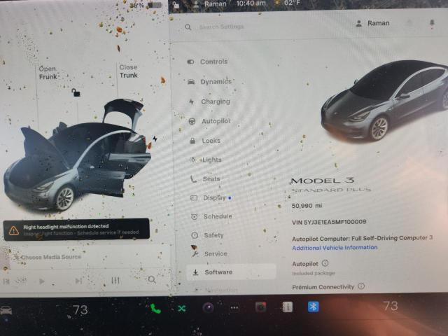 5YJ3E1EA5MF100009 - 2021 TESLA MODEL 3 灰色 照片 9