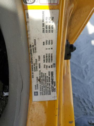 1GCDT146048124693 - 2004 CHEVROLET COLORADO YELLOW photo 12