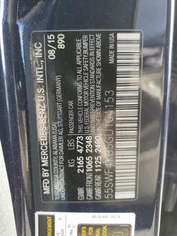 55SWF4KB5GU104153 - 2016 MERCEDES-BENZ C 300 4MATIC BLUE photo 13