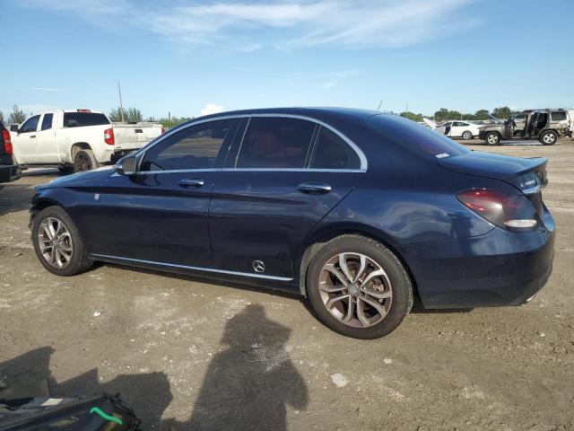 55SWF4KB5GU104153 - 2016 MERCEDES-BENZ C 300 4MATIC BLUE photo 2
