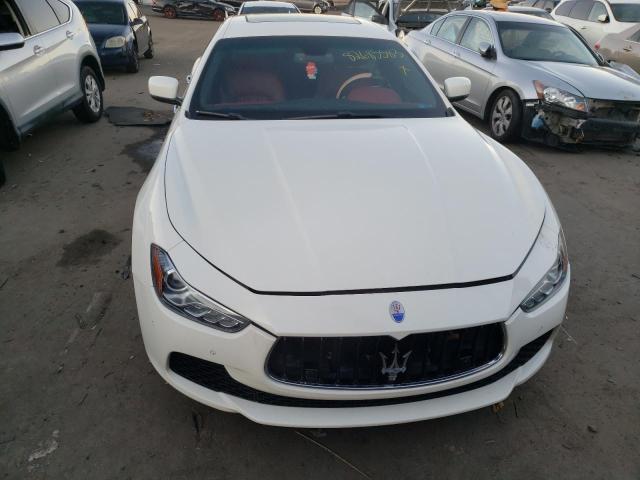 ZAM57RTA5F1140960 - 2015 MASERATI GHIBLI S WHITE photo 5