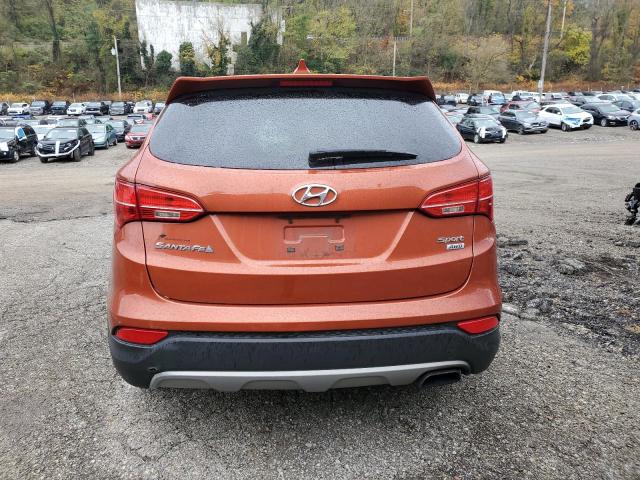 5XYZTDLB7FG233928 - 2015 HYUNDAI SANTA FE S ORANGE photo 6