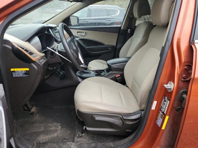 5XYZTDLB7FG233928 - 2015 HYUNDAI SANTA FE S ORANGE photo 7