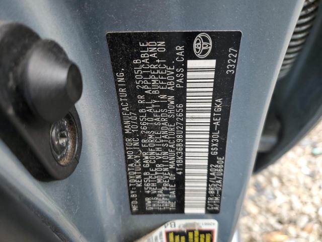 4T1BK36B98U272656 - 2008 TOYOTA AVALON XL ლურჯი ფოტო 12