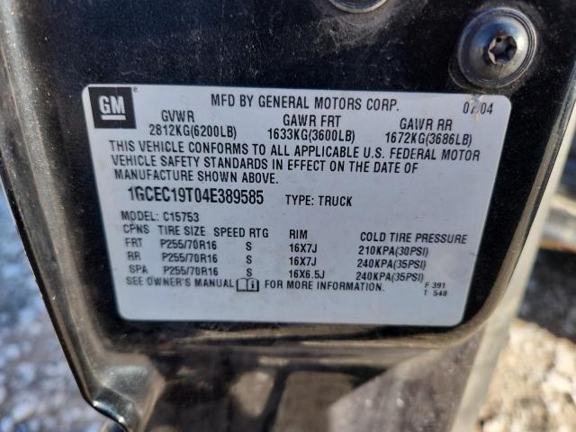 1GCEC19T04E389585 - 2004 CHEVROLET SILVERADO C1500 CHARCOAL photo 13