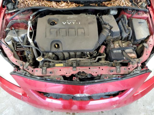 JTDBU4EE2AJ057594 - 2010 TOYOTA COROLLA BASE Rouge photo 11