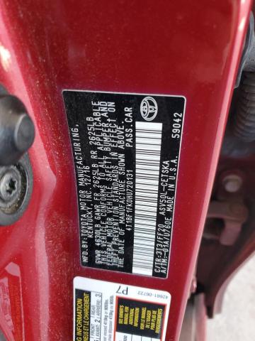 4T1BF1FK0HU720131 - 2017 TOYOTA CAMRY LE MAROON photo 12