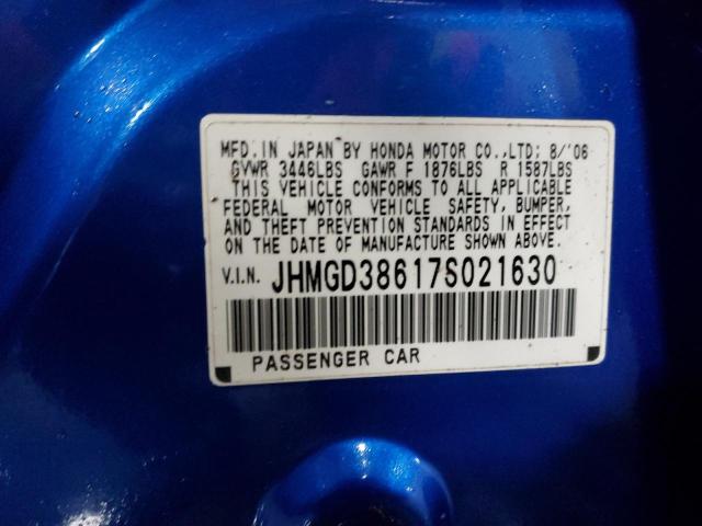 JHMGD38617S021630 - 2007 HONDA FIT S 蓝色 照片 14