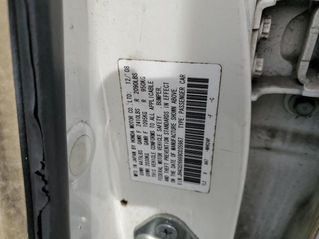 JH4CU26669C035967 - 2009 ACURA TSX WHITE photo 12