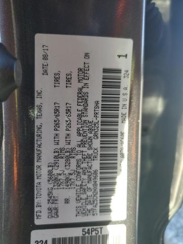 5TFAZ5CN2HX049606 - 2017 TOYOTA TACOMA DOUBLE CAB 灰色 照片 12