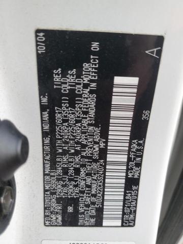 5TDZA22CX5S240734 - 2005 TOYOTA SIENNA XLE თეთრი ფოტო 13