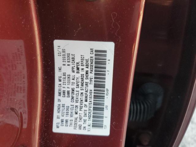 1HGCR2F87EA180494 - 2014 HONDA ACCORD EXL MAROON photo 13