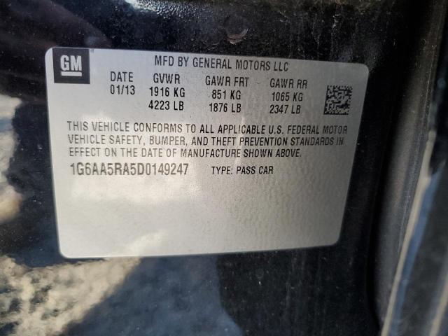 1G6AA5RA5D0149247 - 2013 CADILLAC ATS შავი ფოტო 12