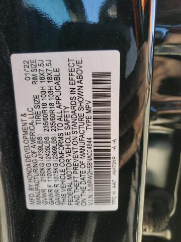 5J6RW2H58NA004844 - 2022 HONDA CR-V EX 黑色 照片 12