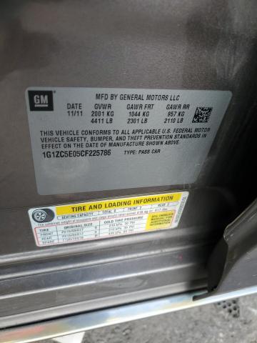 1G1ZC5E05CF225786 - 2012 CHEVROLET MALIBU 1LT Графитовый фото 12