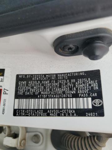 4T1BF1FK4GU138760 - 2016 TOYOTA CAMRY LE WHITE photo 13