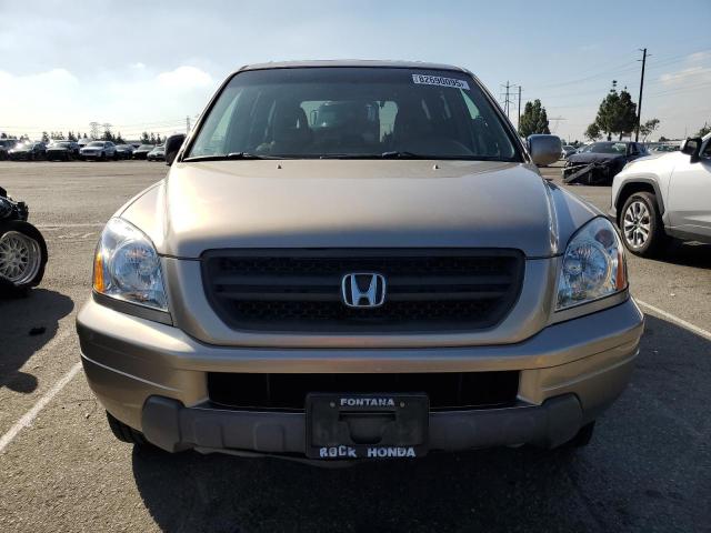 5FNYF18525B048230 - 2005 HONDA PILOT EXL BEIGE photo 5