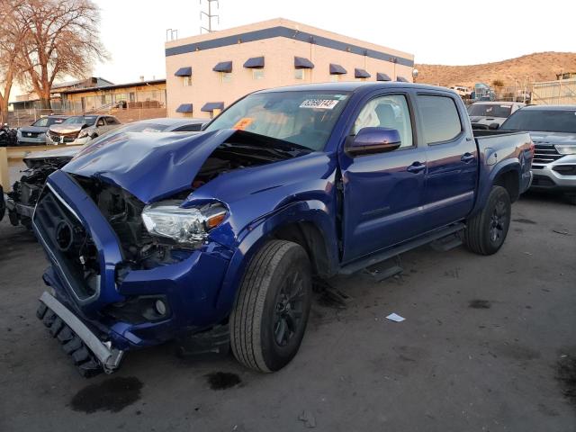 3TMAZ5CN6NM162623 - 2022 TOYOTA TACOMA DOUBLE CAB BLUE photo 1