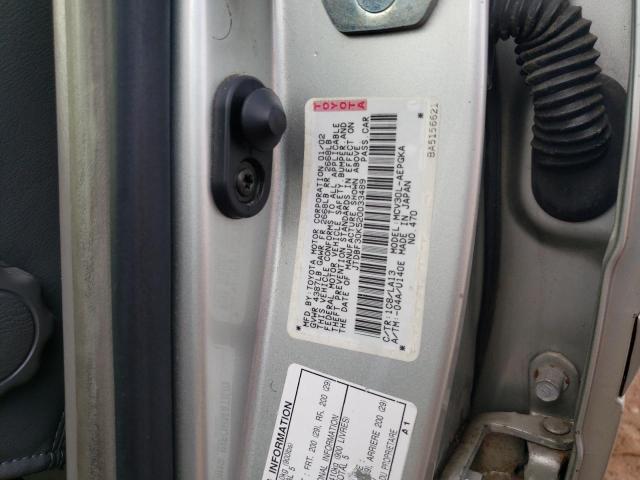 JTDBF30K520033489 - 2002 TOYOTA CAMRY LE SILVER photo 12